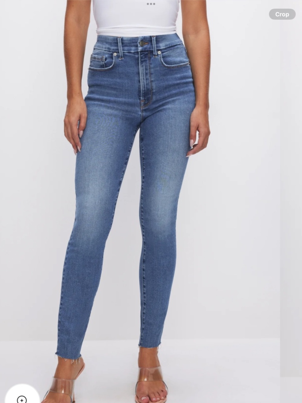 Like New Good American good waist skinny jeans size 8